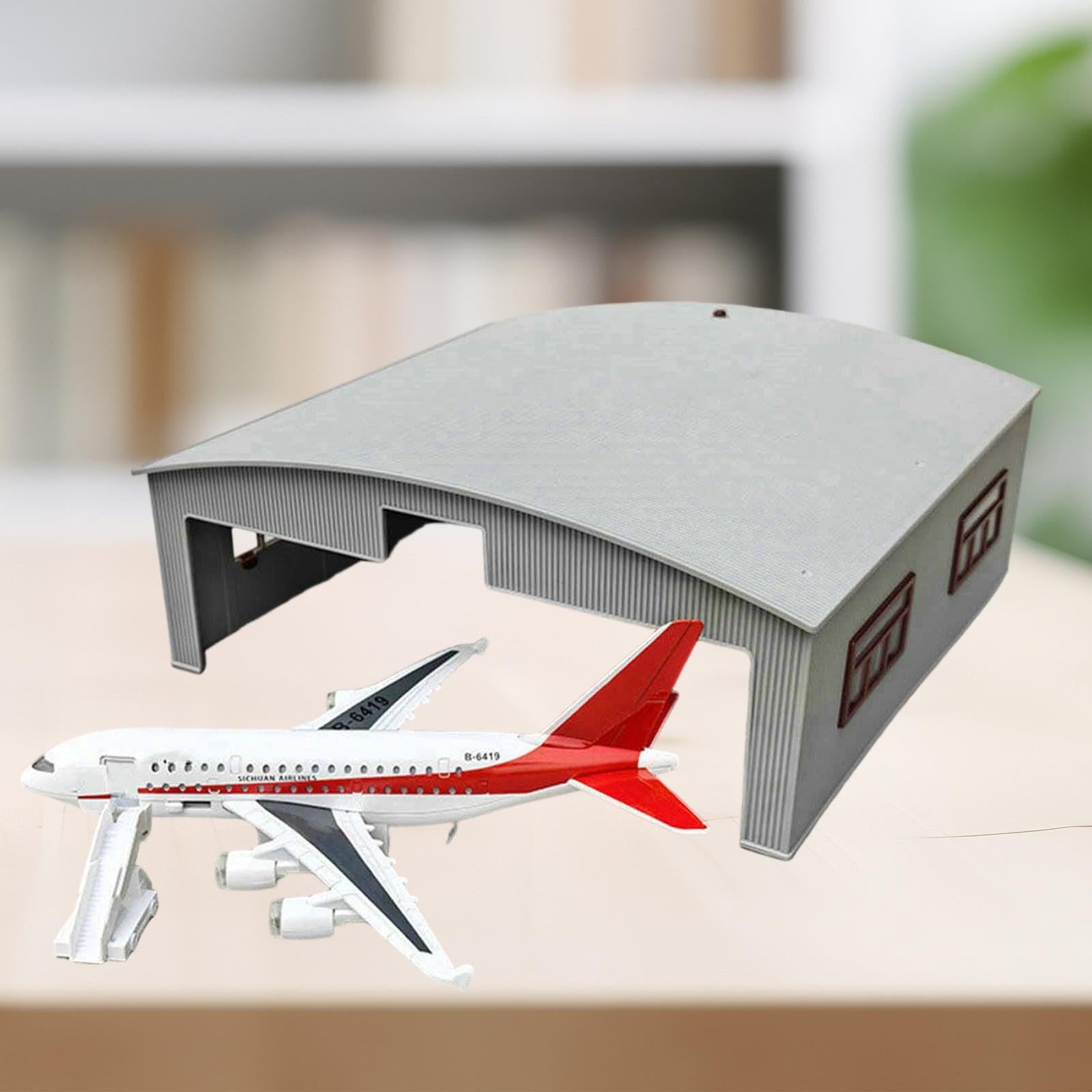 Amazon | Simhoa 飛行場格納庫アクセサリー - ドア付き航空機
